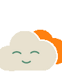 Happy cloud icon representing soft terry cushioning for extra comfort in socks