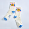 Performance Crew Socks | Happy Go Lucky Smiley | White