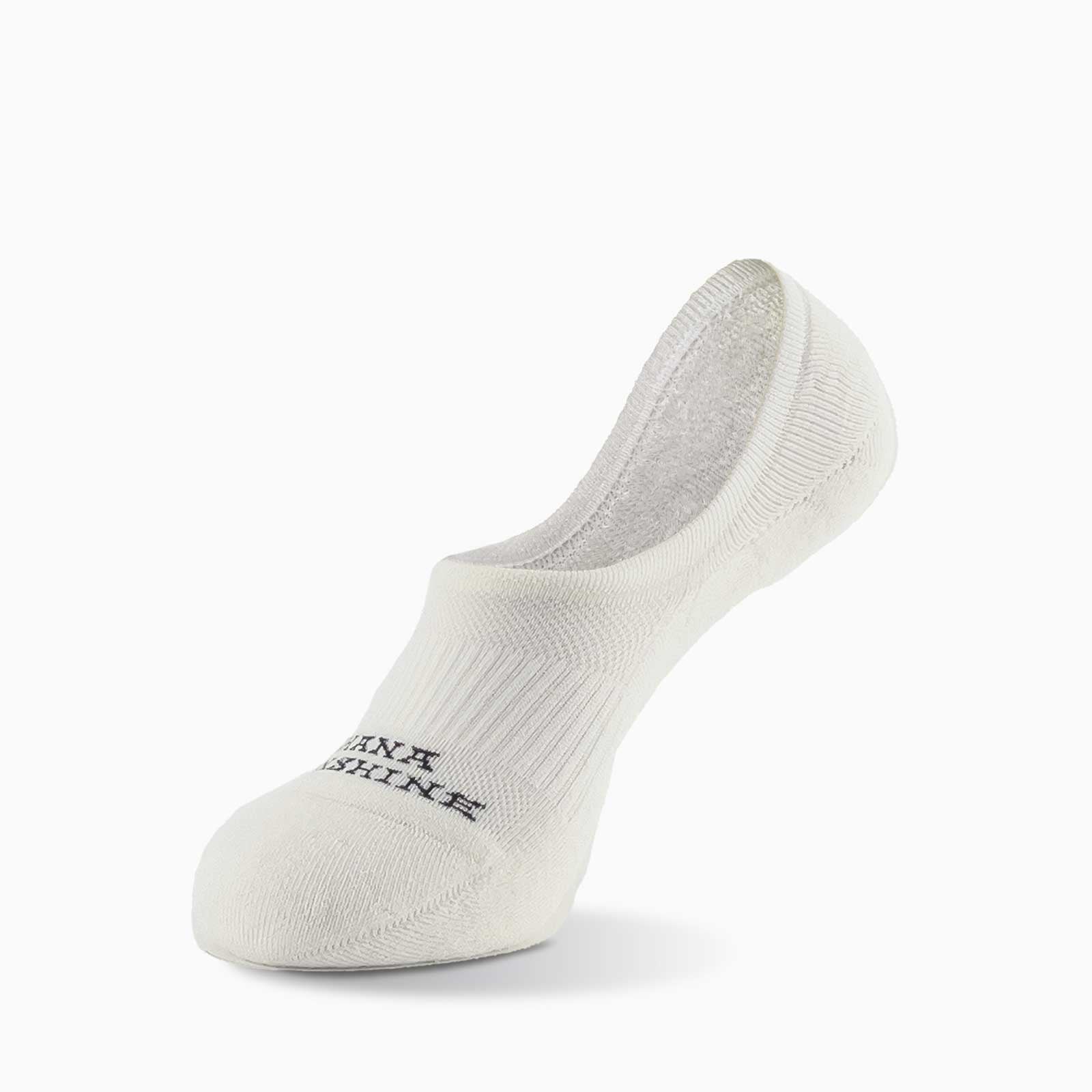 No Nonsense Socks, No Show, Cushioned, White 3 pair