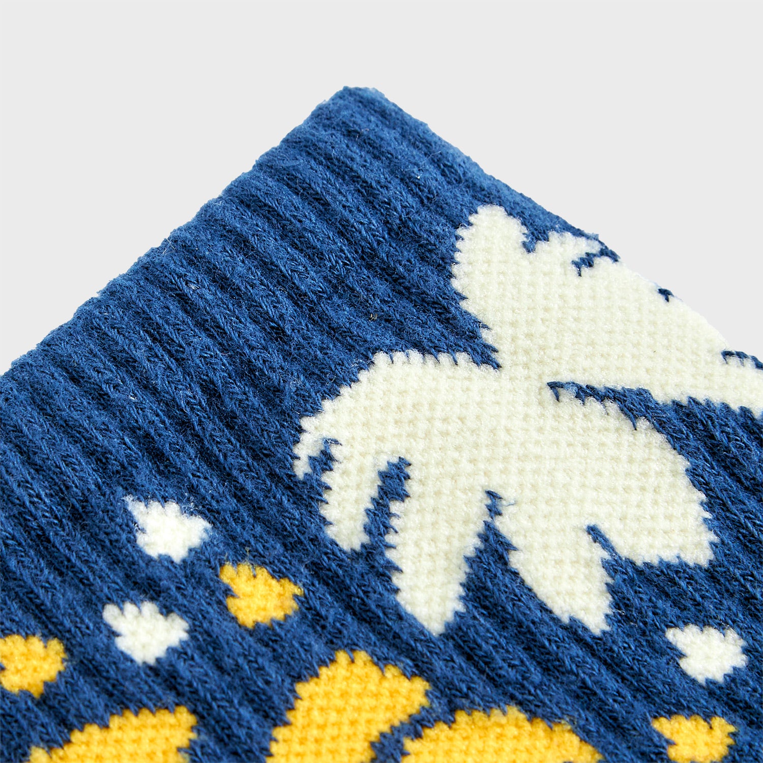 Ribbed cuff close-up showing stay-up design that keeps socks secure and comfortably in place